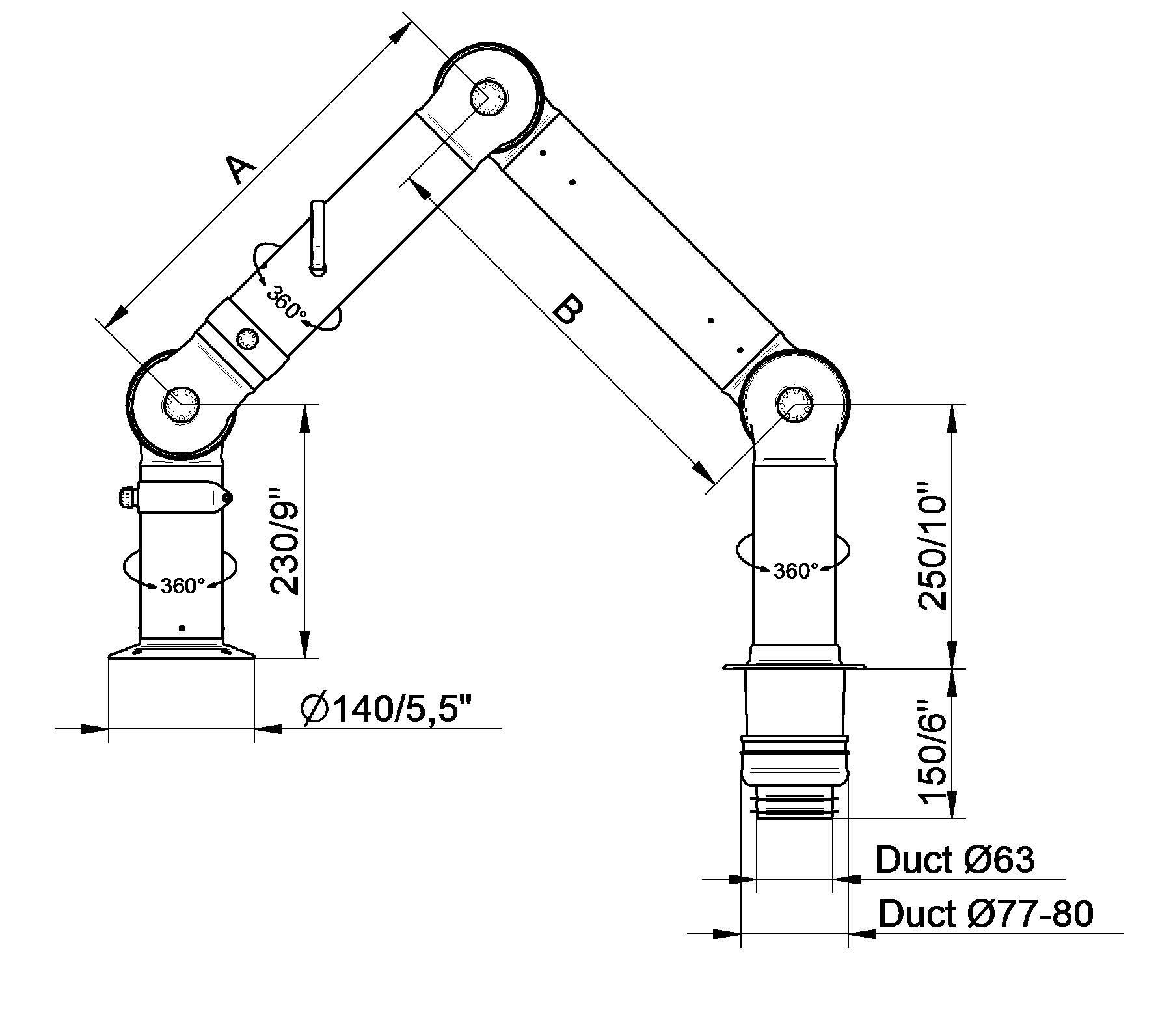 FX2 50 Вытяжной кронштейн