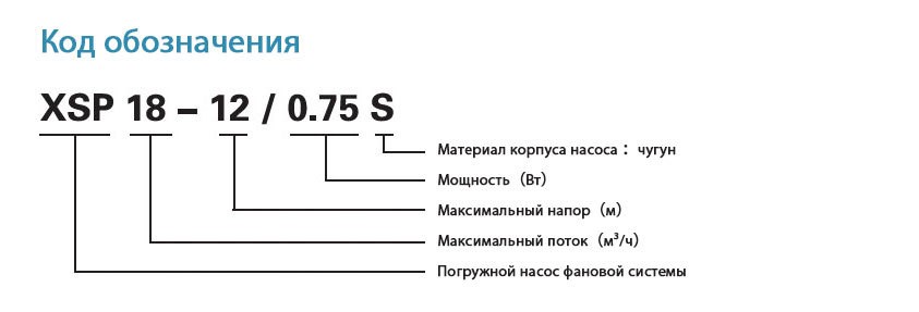 Погружные насосы для канализации из нержавеющей стали XSP-S 1л.с. 2л.с.