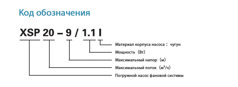 Погружные насосы для канализации из нержавеющей стали XSP 1.5л.с.