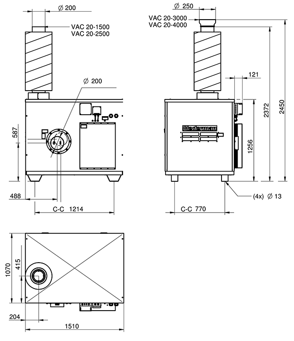 Габаритные размеры VAC_20-1500_mat
